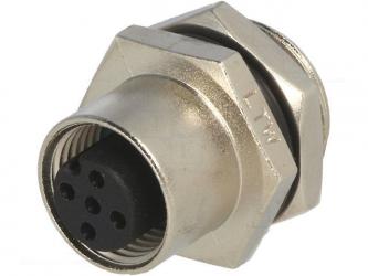 M12 female 5 position connector